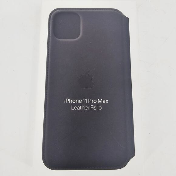 Genuine Apple Leather Folio for iPhone 11 Pro Max Phone Case Black NEW open box - Picture 2 of 7